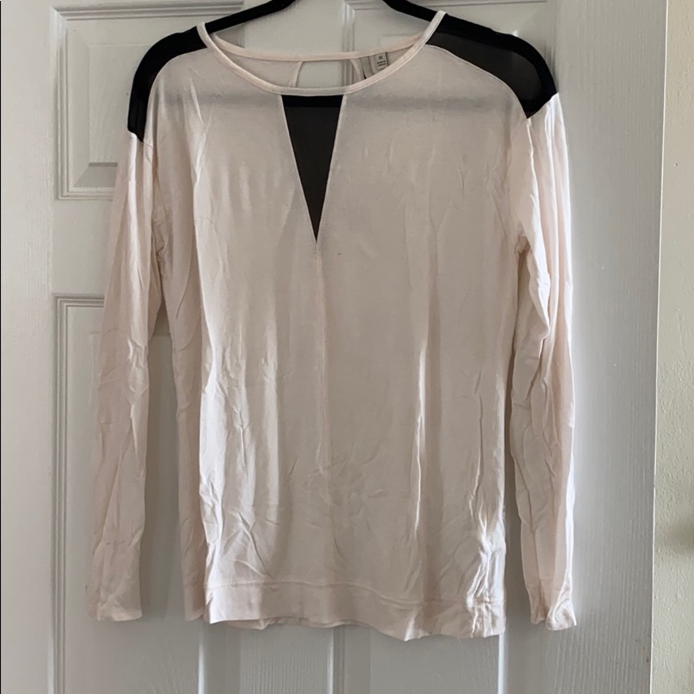 Calvin Klein long sleeved shirt with sheer panels